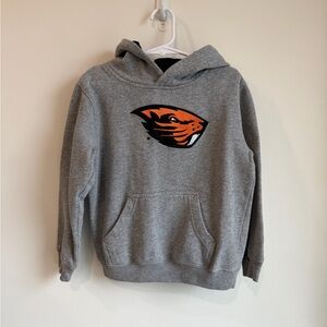 Kids Oregon State Beavers Logo Pullover Gray Hoodie